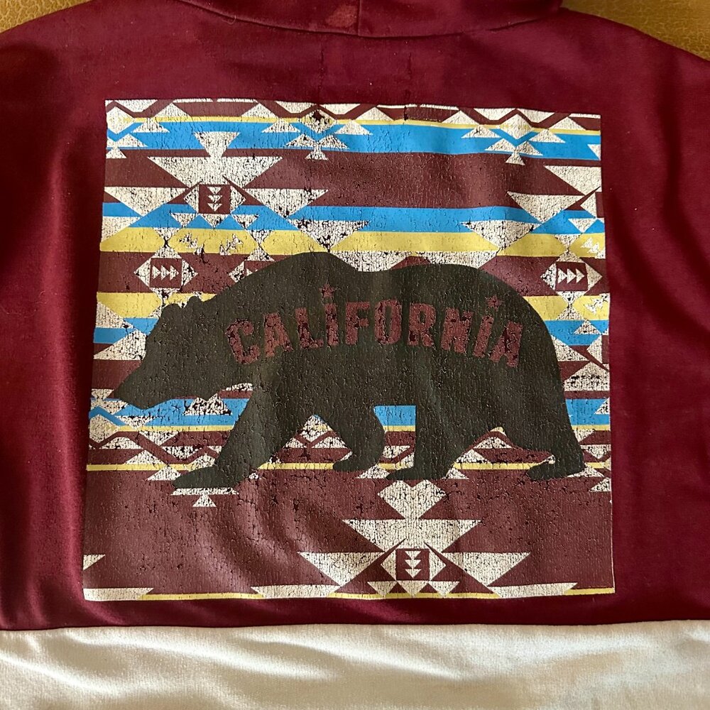 Carbon Mens Hoodie - Longer Length Short Sleeve - CALIFORNIA Size XL
